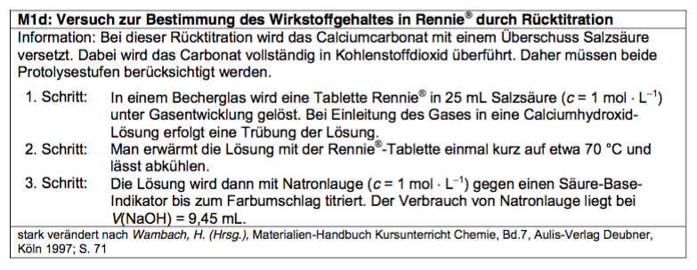 Rücktitration